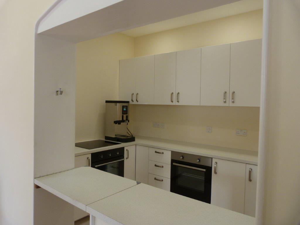 Photo of kitchen interior inside the Old School Room building, Cossall