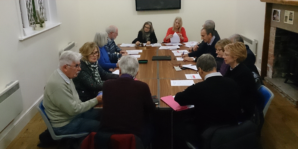 Photo of members of the Cossall Parish Council in a meeting