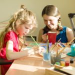 image of children doing art